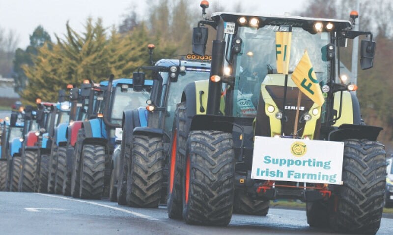 Irish farmers protest against Mercosur trade deal