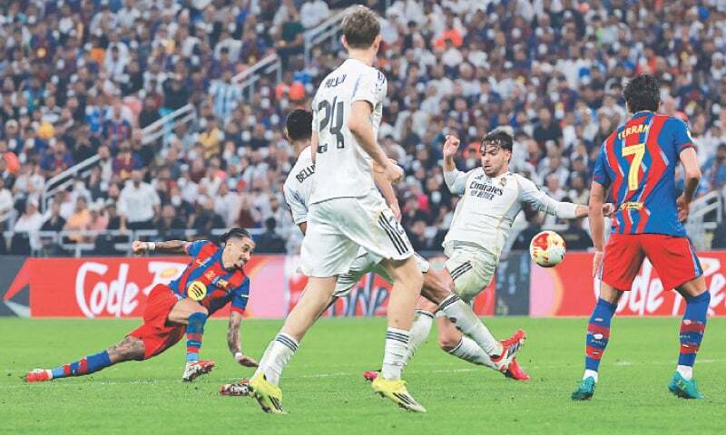 Flick hails Raphinha’s mentality after Barca edge Real in heated Super Cup final