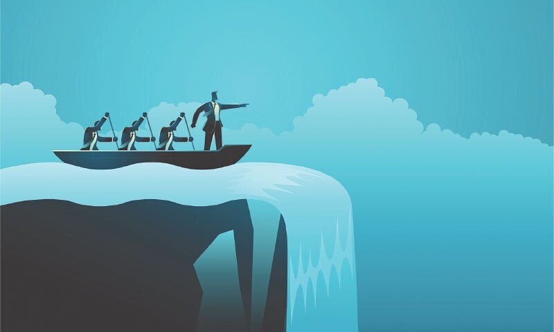 CORPORATE WINDOW : Heading toward a cliff CORPORATE WINDOW : Heading toward a cliff