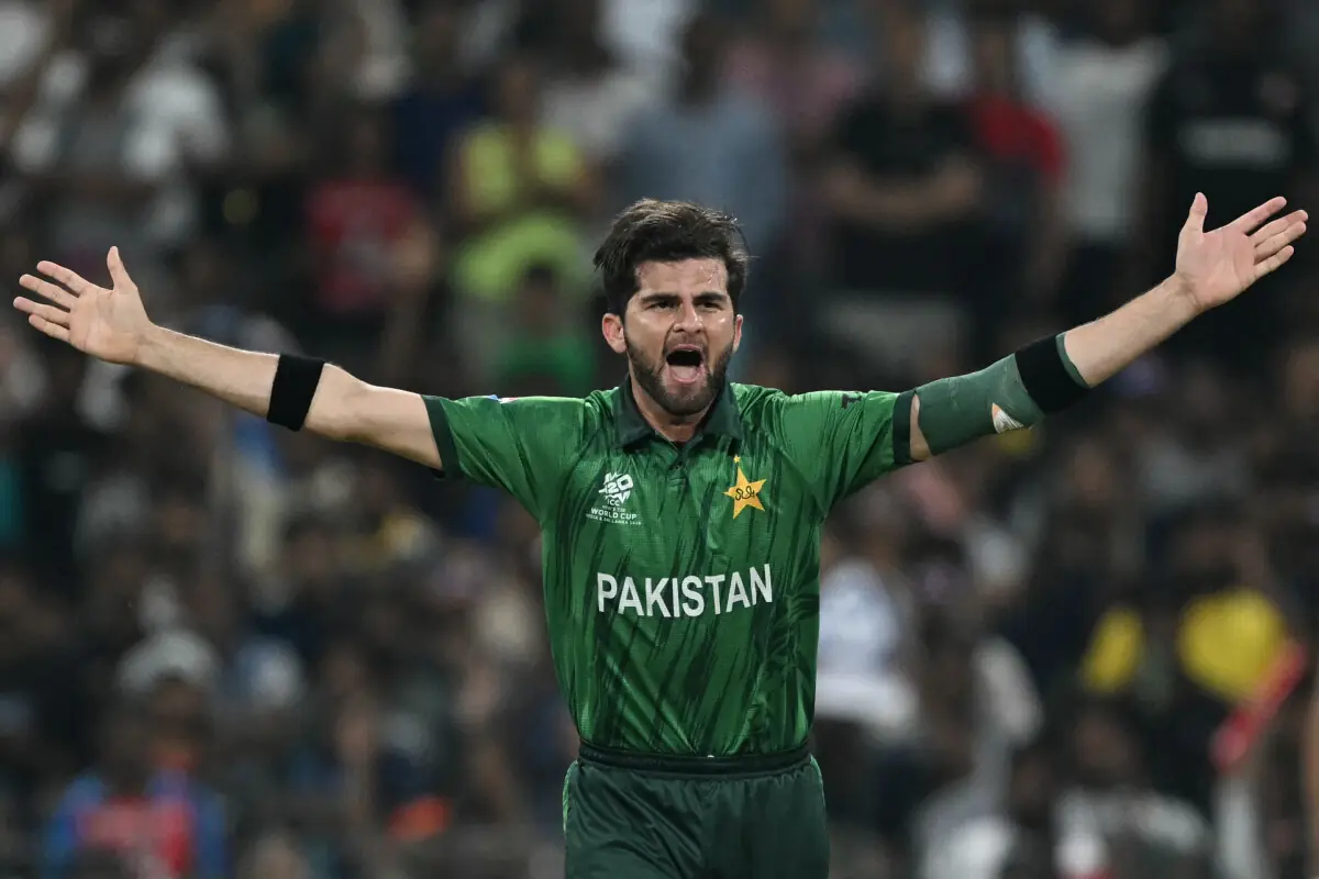  Pakistan&rsquo;s Shaheen Shah Afridi unsuccessfully appeals for leg before wicket (LBW) against USA&rsquo;s Andries Gous during the 2026 ICC Men&rsquo;s T20 Cricket World Cup group stage match between Pakistan and USA at the Sinhalese Sports Club (SSC) Ground in Colombo on February 10, 2026. &mdash; AFP 