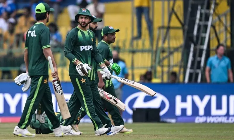 Pakistan&rsquo;s captain Salman Agha (2L) walks with teammates before the start of the 2026 ICC Men&rsquo;s T20 Cricket World Cup group stage match between India and Pakistan at the R Premadasa Stadium in Colombo on February 15, 2026. &mdash; AFP 