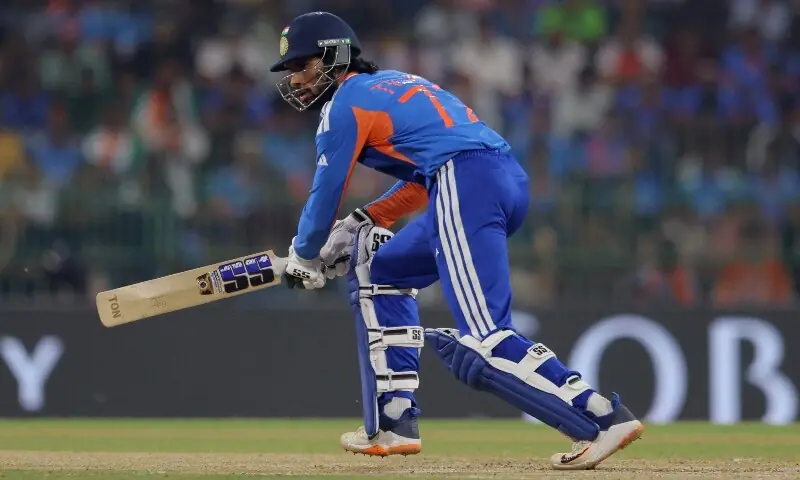  India&rsquo;s Tilak Varma in action. &mdash; Reuters 