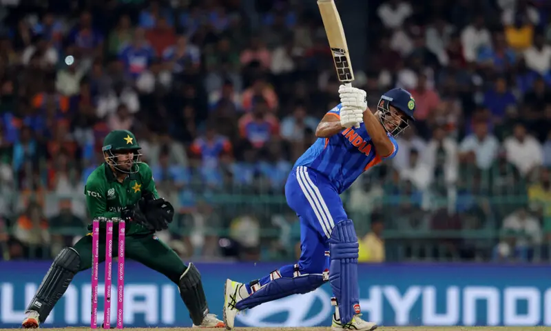 India&rsquo;s Shivam Dube in action in the match against India in Colombo on February 15. &mdash; Reuters