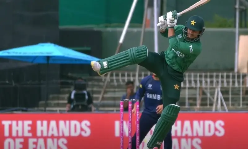 Saim Ayub goes down as Namibia draw first blood