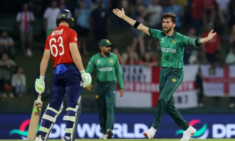  Pakistan&rsquo;s Shaheen Shah Afridi reacts. &mdash; Reuters 
