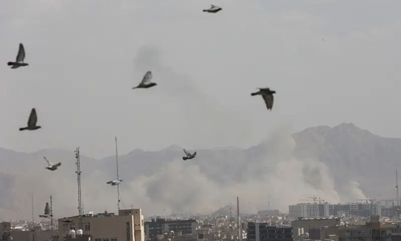 Smoke rises following an explosion, after Israel and the US launched strikes on Iran, in Tehran, Iran, February 28, 2026. &mdash; Reuters