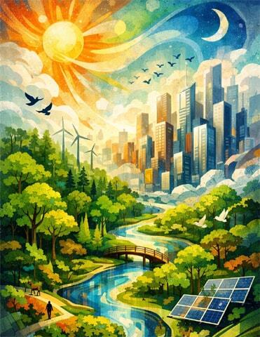 An ideal urban forest