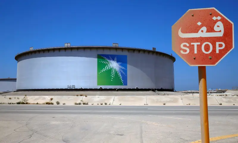 An Aramco tank is seen at Saudi Aramco’s Ras Tanura oil refinery and oil terminal in Saudi Arabia on May 21, 2018. — Reuters/File