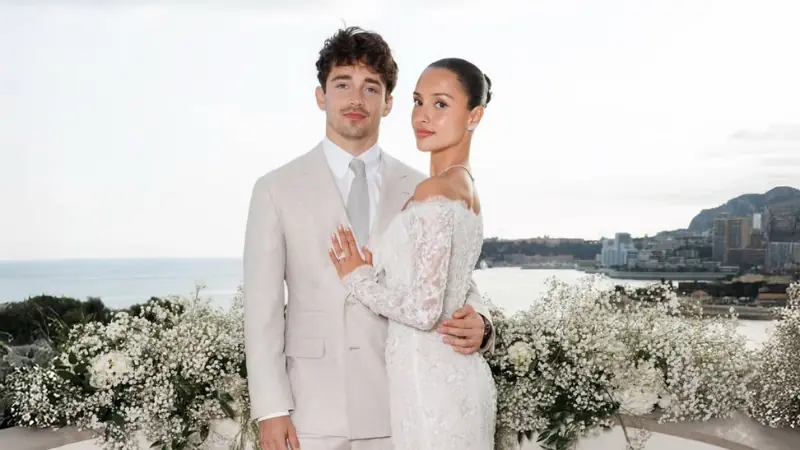 F1 Driver Charles Leclerc Marries Alexandra Saint Mleux in Monaco