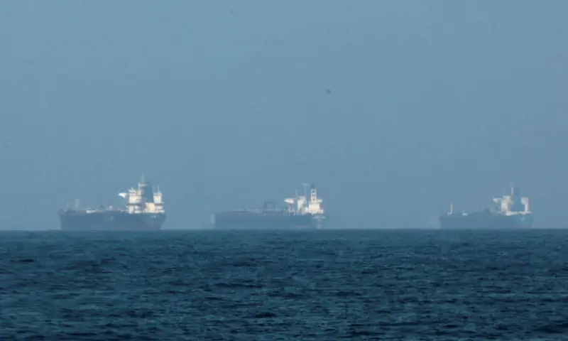 Tankers are seen off the coast of the Fujairah, as Iran vows to close the Strait of Hormuz, amid the US-Israel conflict with Iran, in Fujairah, United Arab Emirates on March 3, 2026. &mdash; Reuters