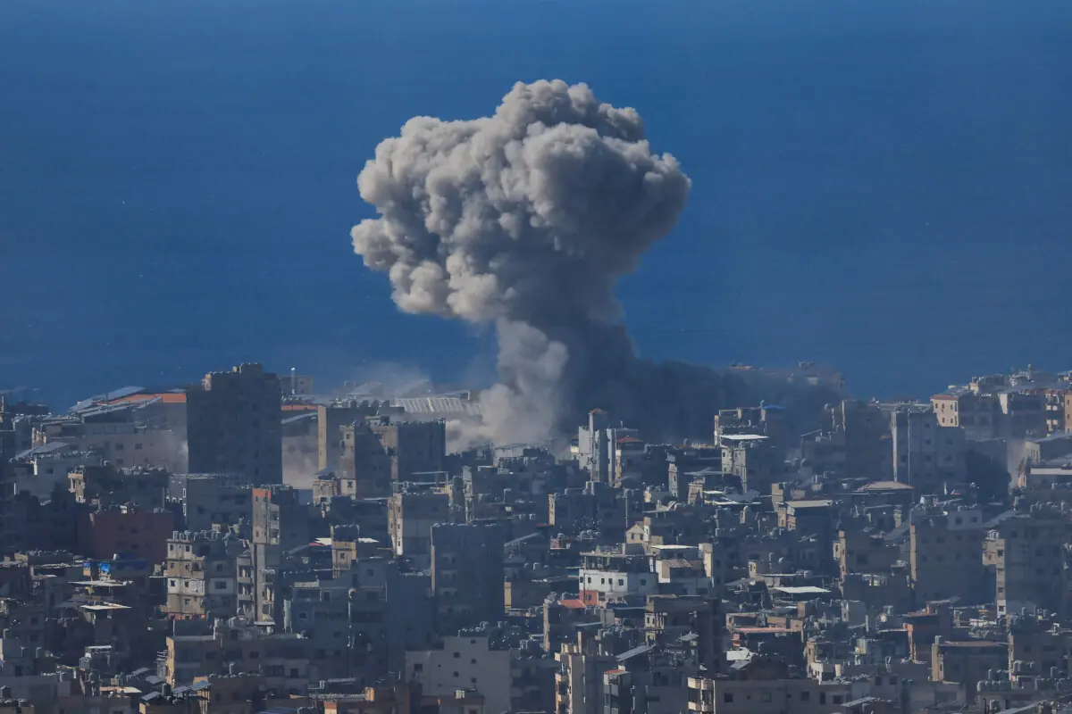Smoke billows after an Israeli strike on Beirut’s southern suburbs, following an escalation between Hezbollah and Israel amid the US-Israeli conflict with Iran, Lebanon, March 9, 2026. — Reuters