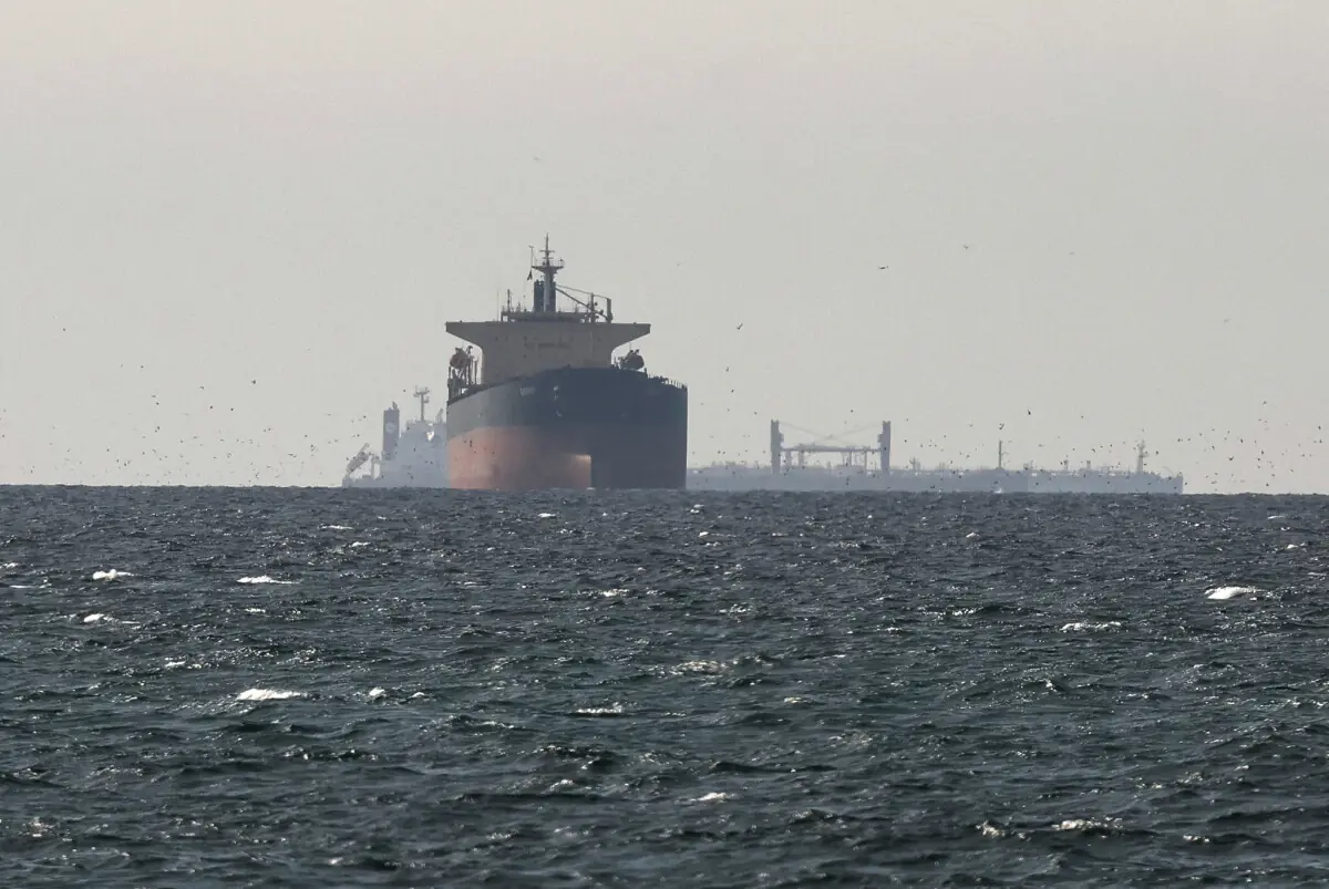 Tankers sail in the Gulf, near the Strait of Hormuz, as seen from northern Ras al-Khaimah, amid the US-Israeli conflict with Iran, in United Arab Emirates, March 11. &mdash; Reuters