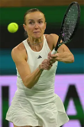 UKRAINE’S Elina Svitolina in action during the semi-final against Elena Rybakina of Kazakhstan.—Reuters