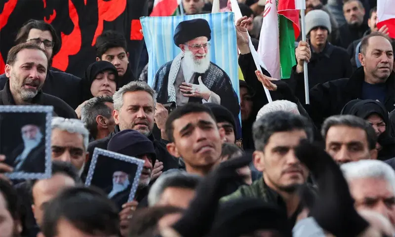 People gather in Tehran’s Inquilab Square on March 1 to mourn the killing of Ayatollah Ali Khamenei in US and Israeli strikes: Donald Trump aimed to replicate his Venezuela moment, but he did not even pause to think why Khamenei had decided to stay overground in his compound and not hide in a bunker | AFP