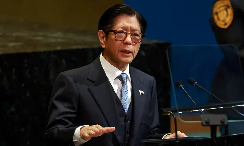 Philippines President Ferdinand Marcos Jr. addresses the United Nations General Assembly at the UN headquarters in New York City, US on March 10, 2026. — Reuters/File