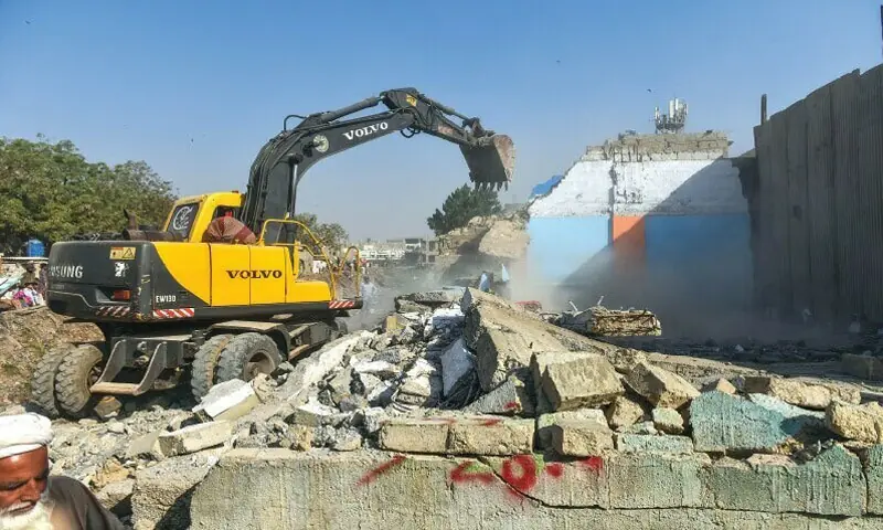  Houses being bulldozed along the Gujjar Nullah in 2021 | White Star 