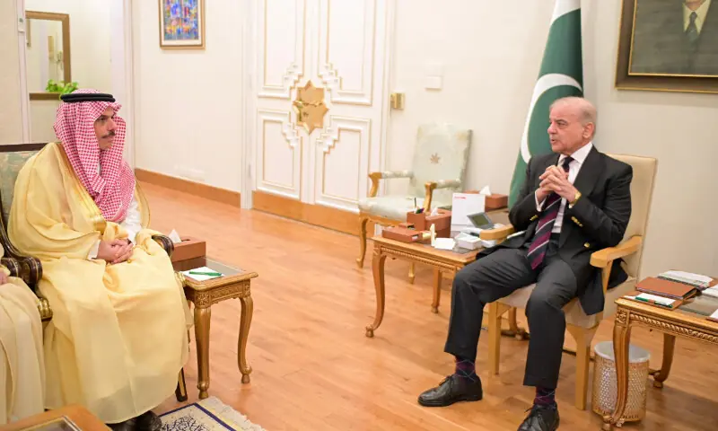 Saudi FM calls on PM Shehbaz Saudi FM calls on PM Shehbaz