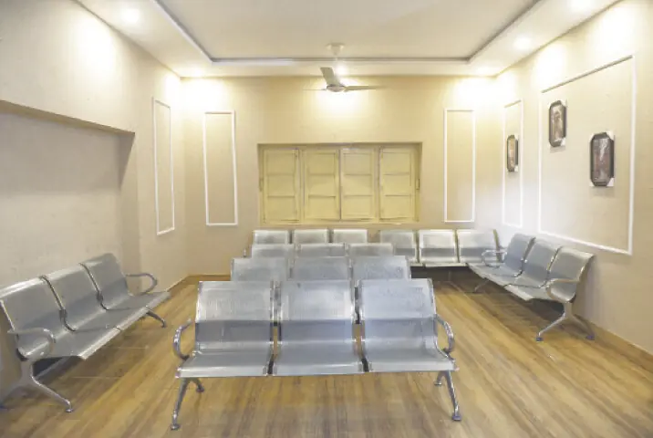 Waiting area upgraded with benches and clean washrooms.