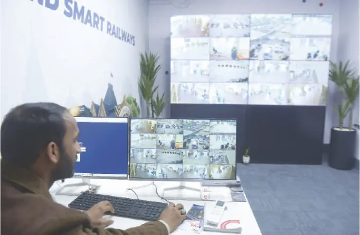 Railway station and its surroundings are being monitored through CCTV cameras.