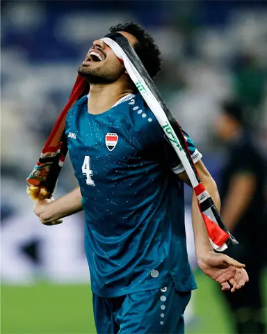 MONTERREY: Iraq’s Zaid Tahseen celebrates after the match against Bolivia at Estadio Monterrey.—Reuters