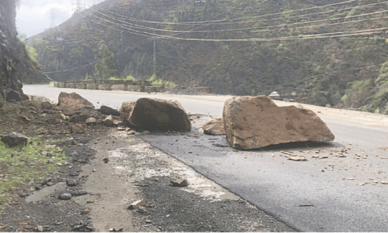 Heavy rains trigger landslides in Murree, residents moved to safer areas