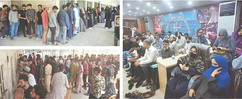 Chaos persists as schools, students struggle to secure matric admit cards in Karachi Chaos persists as schools, students struggle to secure matric admit cards in Karachi