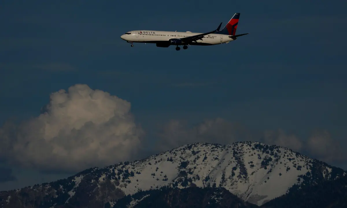 A Delta Airlines passenger jet prepares to land at Salt Lake City International Airport on April 08, 2026 in Salt Lake City, Utah. — AFP
