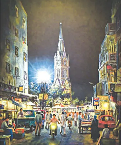 A cityscape of Karachi by artist Hanif Shahzad | Fahim Siddiqi / White Star
