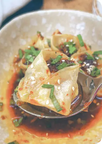 Chilli oil dumplings