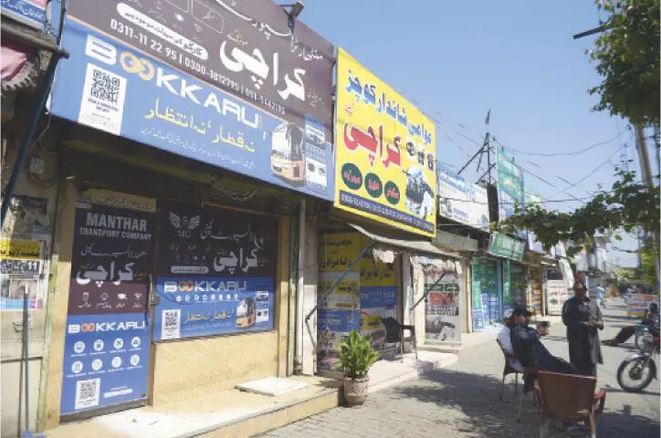  Offices of transport agencies at the General Bus Stand. &mdash; Photos by Mohammad Asim 