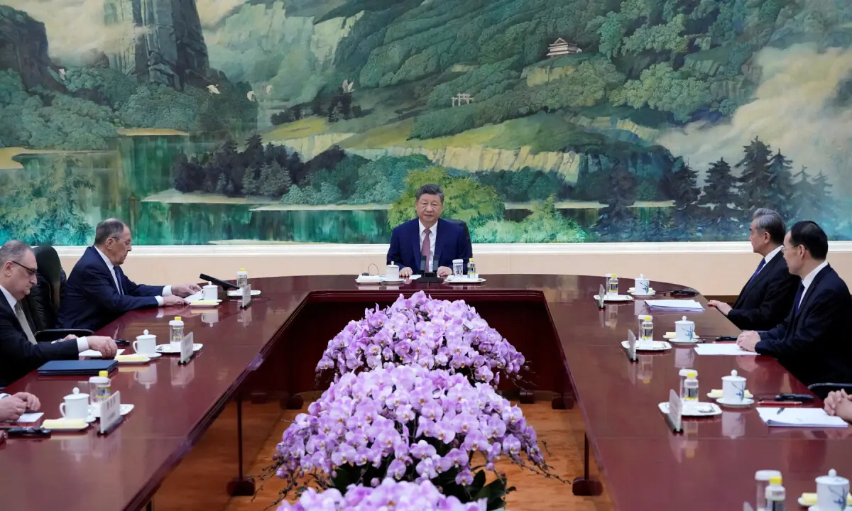 Xi meets Russian FM as leaders flock to China over Middle East war Xi meets Russian FM as leaders flock to China over Middle East war
