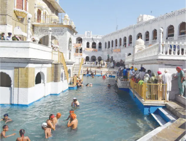   Devotees take out Nagar Kirtan &mdash; a religious procession &mdash; on the eve of Baisakhi.  