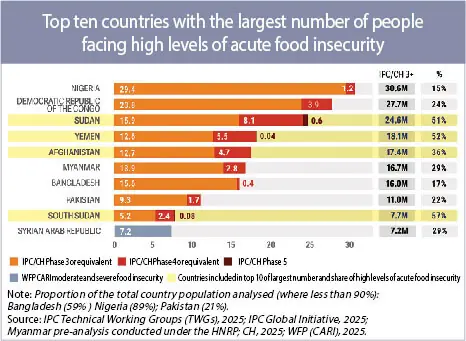 Pakistan among top 10 countries facing acute food crisis