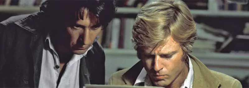   Dustin Hoffman and Robert Redford in All The President&rsquo;s Men |Warner Bros  