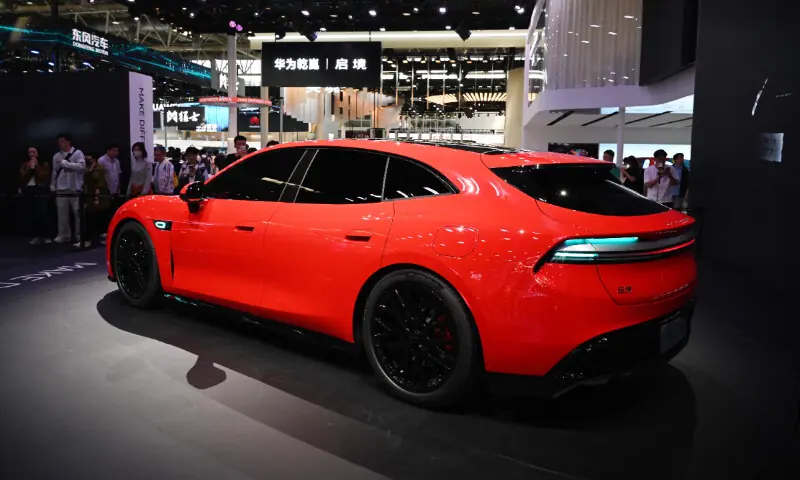 An Aistaland GT7 is displayed at the Beijing Auto Show in Beijing on April 26, 2026. &mdash; AFP