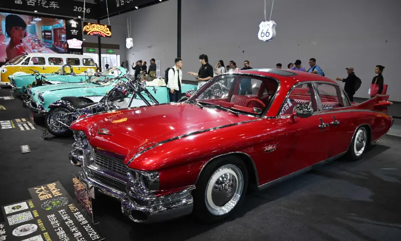 A Fullgood Rocket is displayed at the Beijing Auto Show in Beijing on April 26, 2026. &mdash; AFP