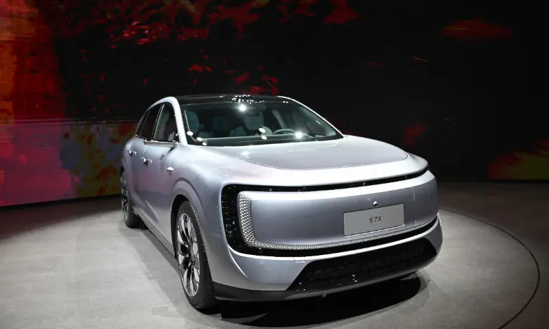 An Audi E7X is displayed at the Beijing Auto Show in Beijing on April 26, 2026. &mdash; AFP