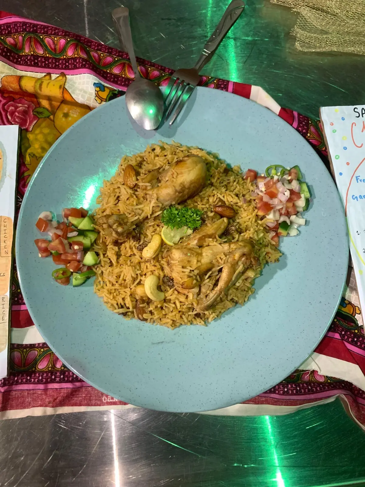 A trainee chef walks us through the preparation of an Arab feast