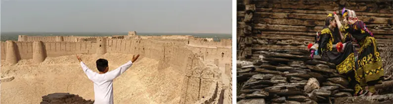 THE historic fort at Kot Diji (left) and the Kalash community in Chitral (right) have become the latest Pakistani heritage to be listed on Unesco&rsquo;s tentative list, taking the total number of listed Pakistani sites to 29.&mdash;Dawn / Kohi Marri / file