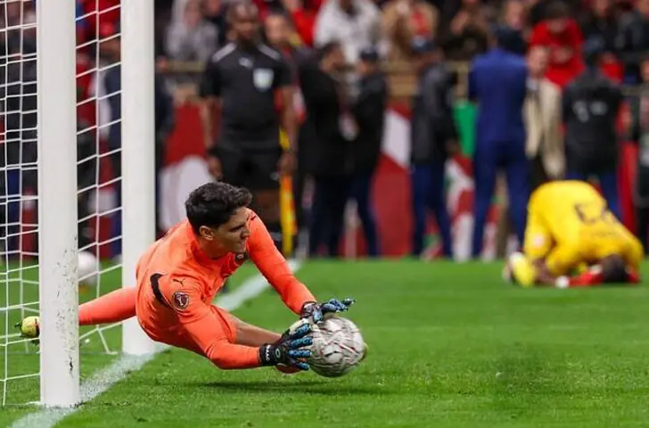  Morocco&rsquo;s Yassine Bounou stops a penalty kick during an Africa Cup of Nations match in Rabat in January 2026: Fifa has a long list of rules for how the fields must be built | AFP 