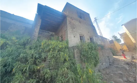 The view of Nadir Khan&rsquo;s bungalow located at the vintage point of the village.