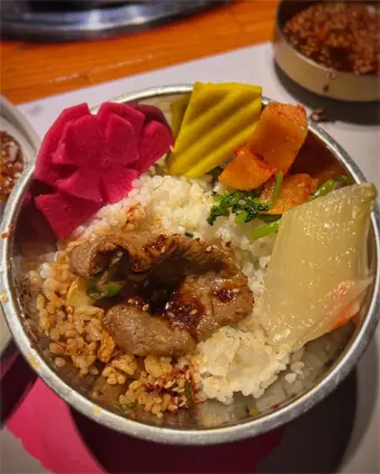 Beef bulgogi made live at Banchan