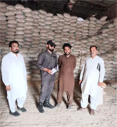  The godown of the rice mills where wheat had been hoarded. &mdash; Dawn 