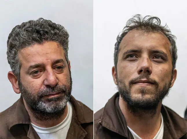 Spanish activist Saif Abu Keshek (L) and Brazil’s Thiago Avila.—AFP
