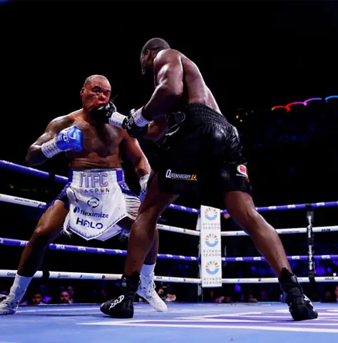  DANIEL Dubois lands a right on Fabio Wardley during their WBO world heavyweight title fight at Co-Op Live Arena.&mdash;Reuters 