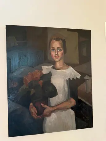  The Portrait of a Young Girl by Dutch artist Toon Kelder.&mdash;AFP  