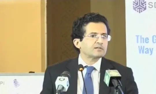 Petroleum Minister Ali Pervaiz Malik speaks in Islamabad. — screengrab