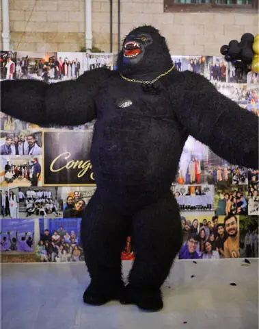 A performer in a gorilla costume at an event in Islamabad | TheBazm