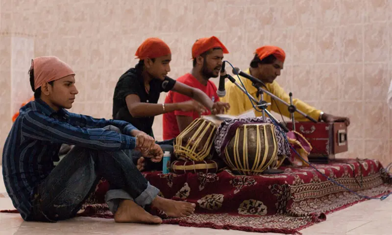Sikh musicians perform Kirtan at Gurdwara Guru Granth Sahib Sikh Sabha in Karachi | Stephan Andrew/White Star