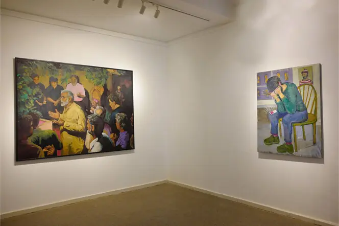  Usaydh Agha&rsquo;s Prayer To (left) and Bearing Witness I by Mustafa Mohsin 